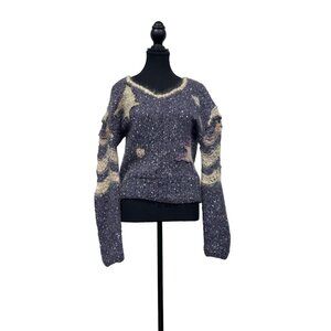 Vintage Handmade Purple Sweater – Avant-Garde Elegance